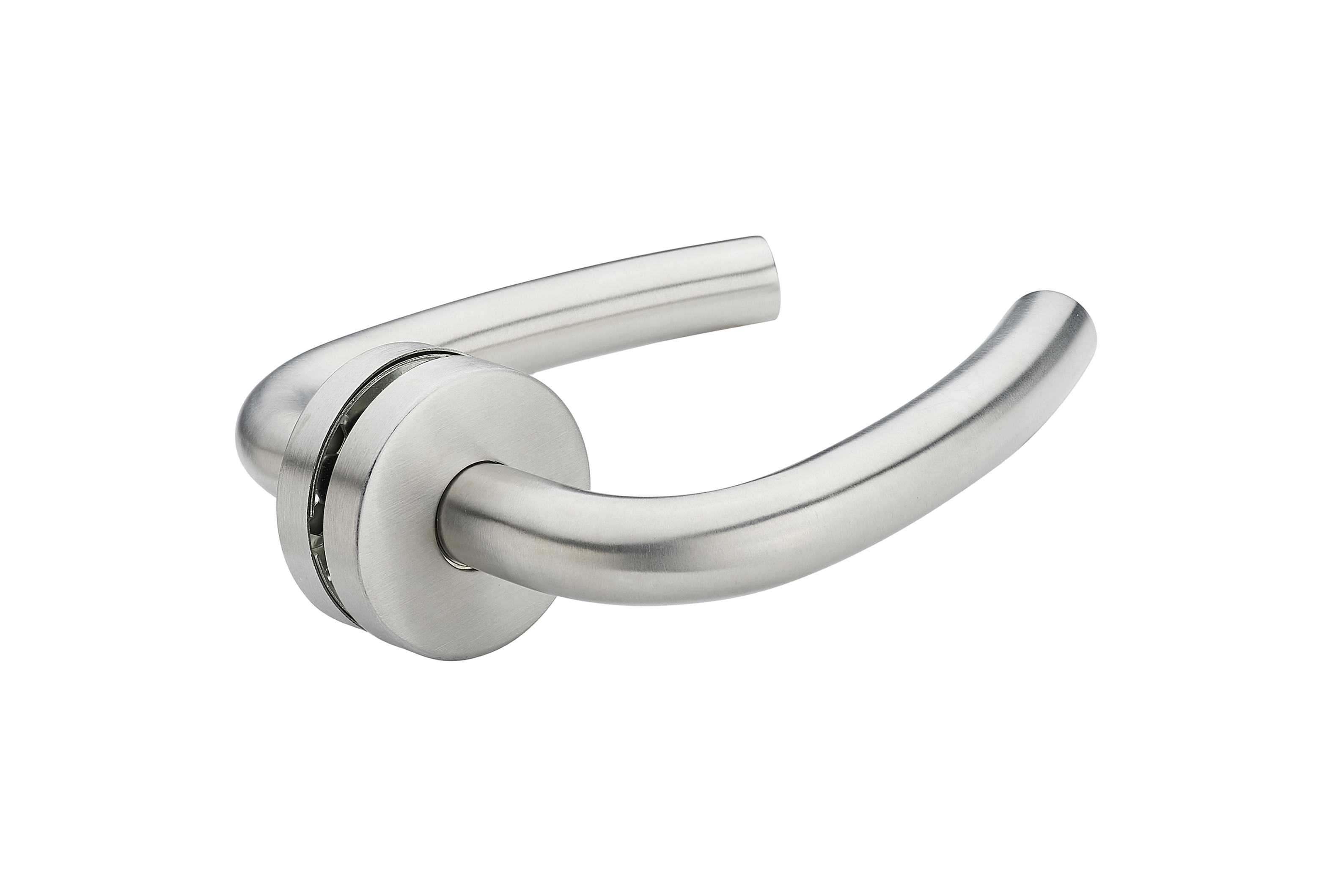SS4002 Hollow Lever Door Handle on Rose