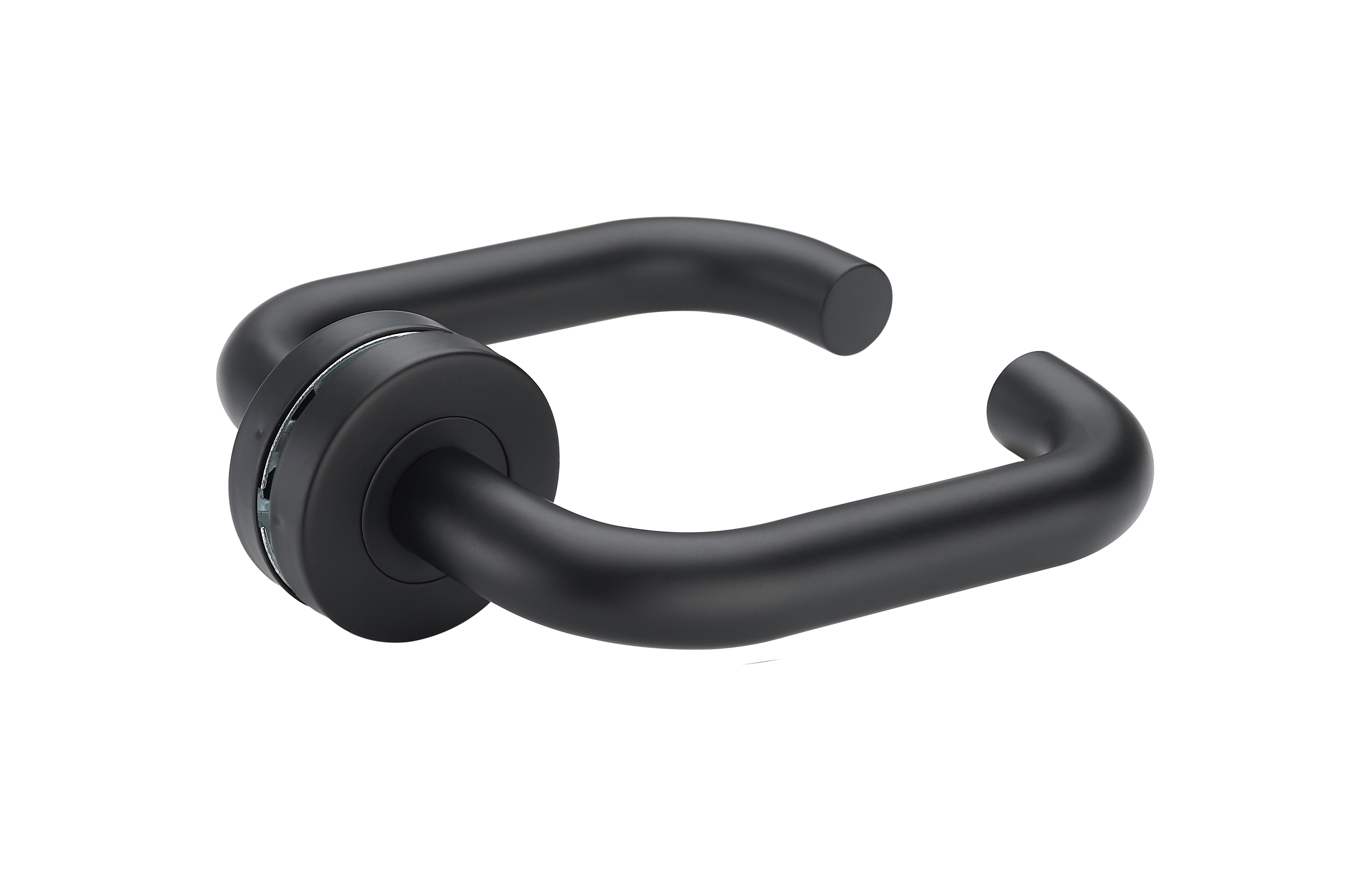SS4003 Hollow Lever Door Handle on Rose