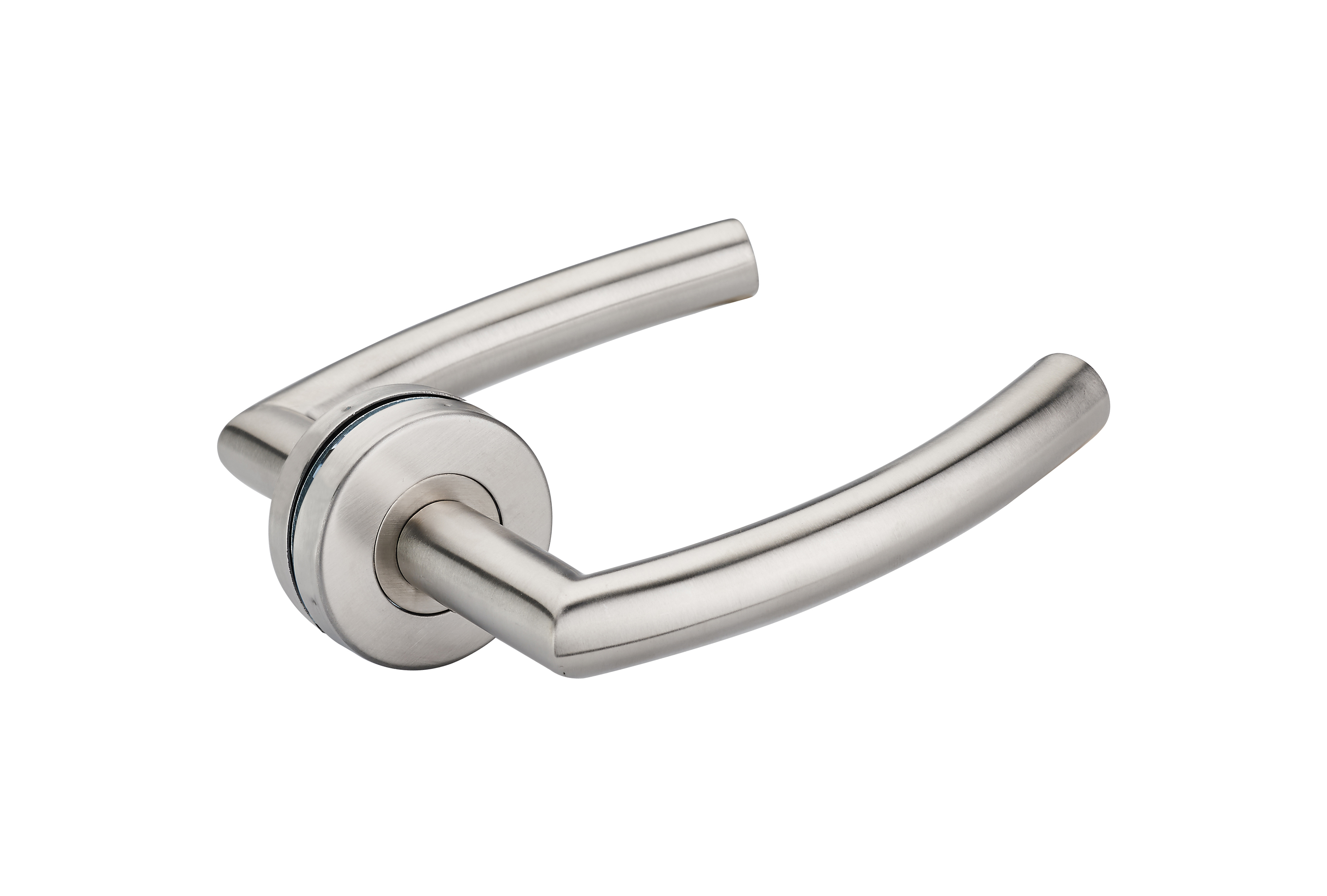SS4009 Hollow Lever Door Handle on Rose