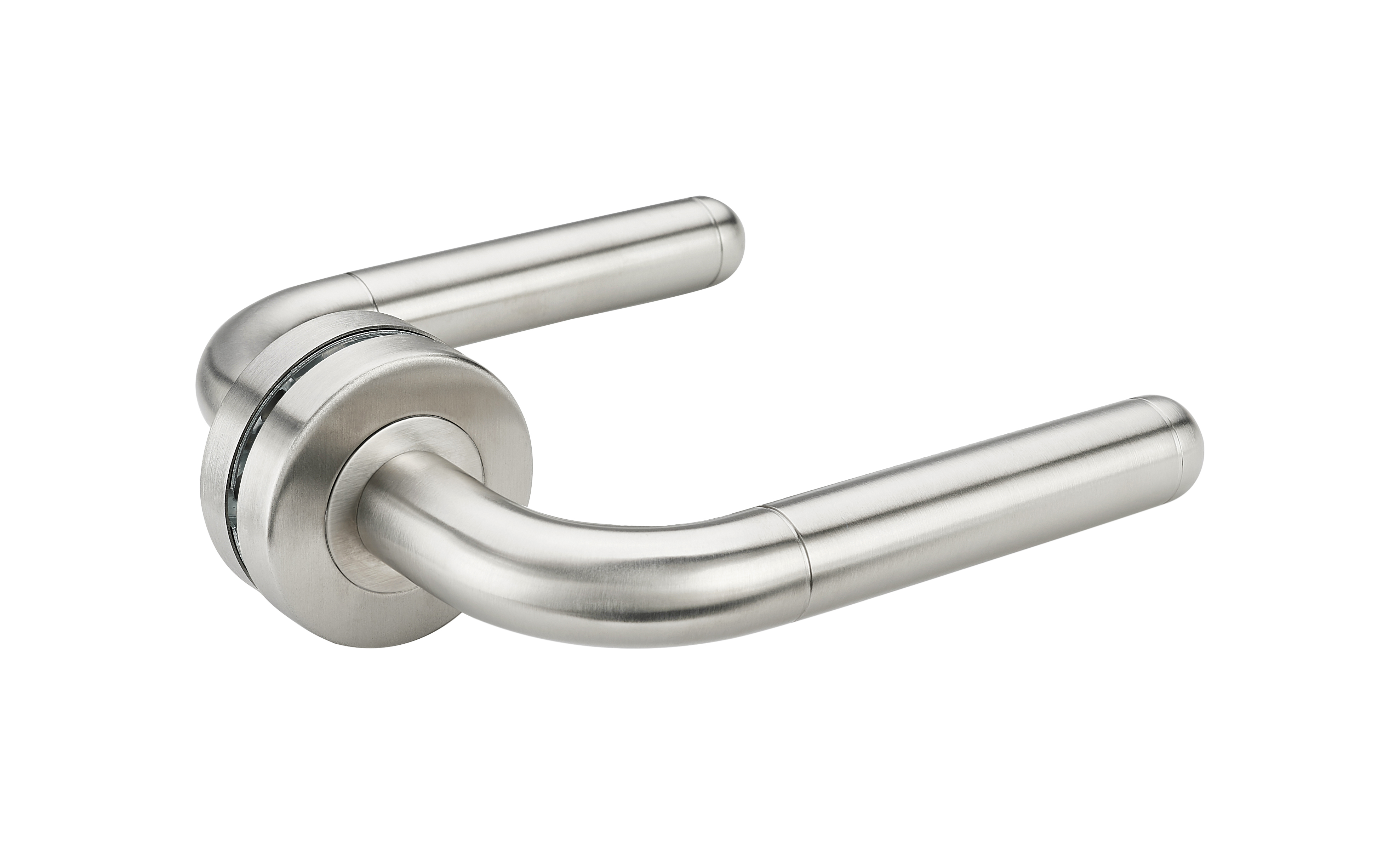 SS4015 Hollow Lever Door Handle on Rose