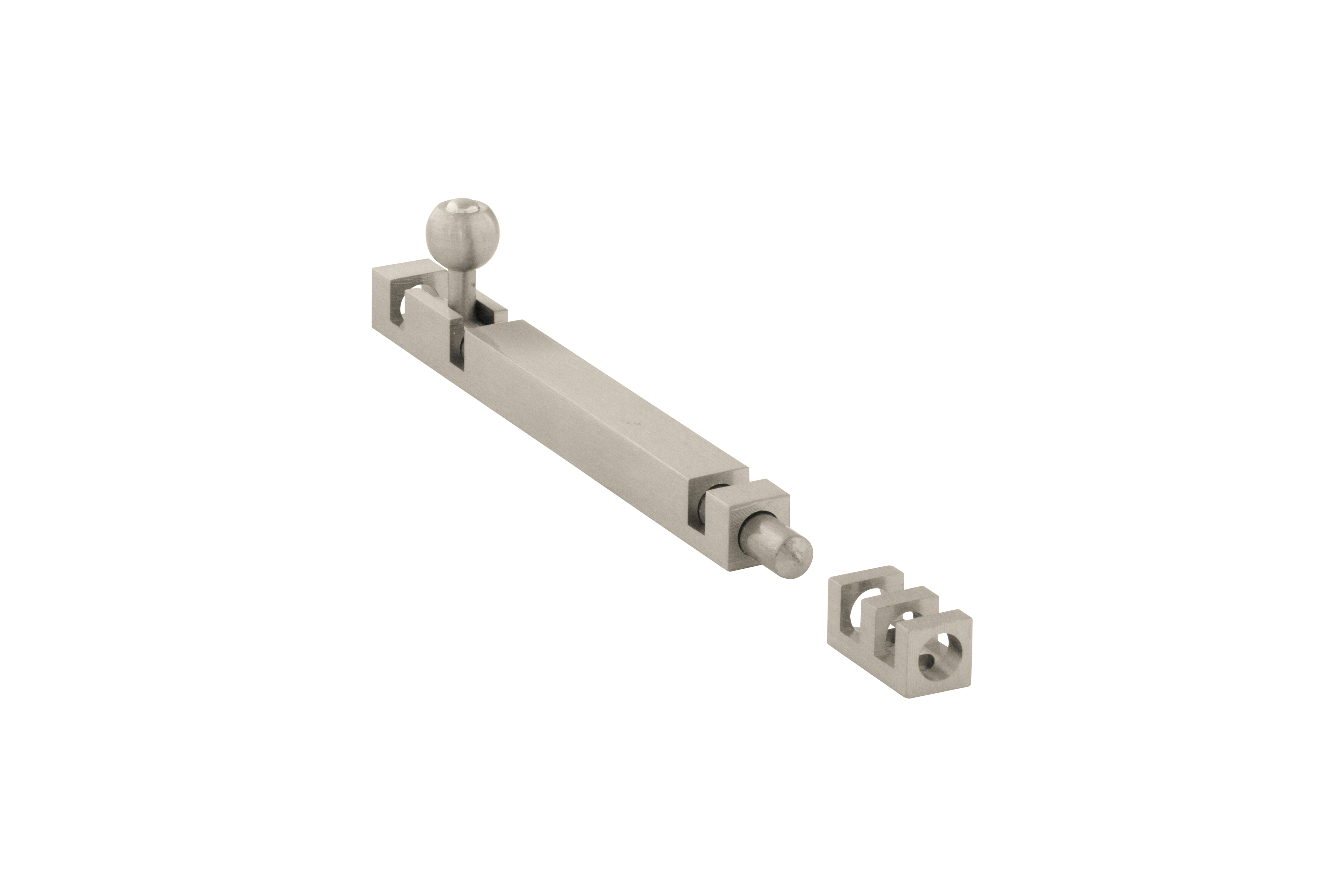 satin nickel square tower bolt