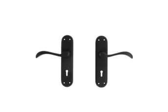 venus door handle, key type, in black finish