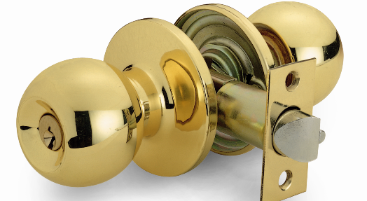 Yale Knobset, Bathroom, Brass Finish